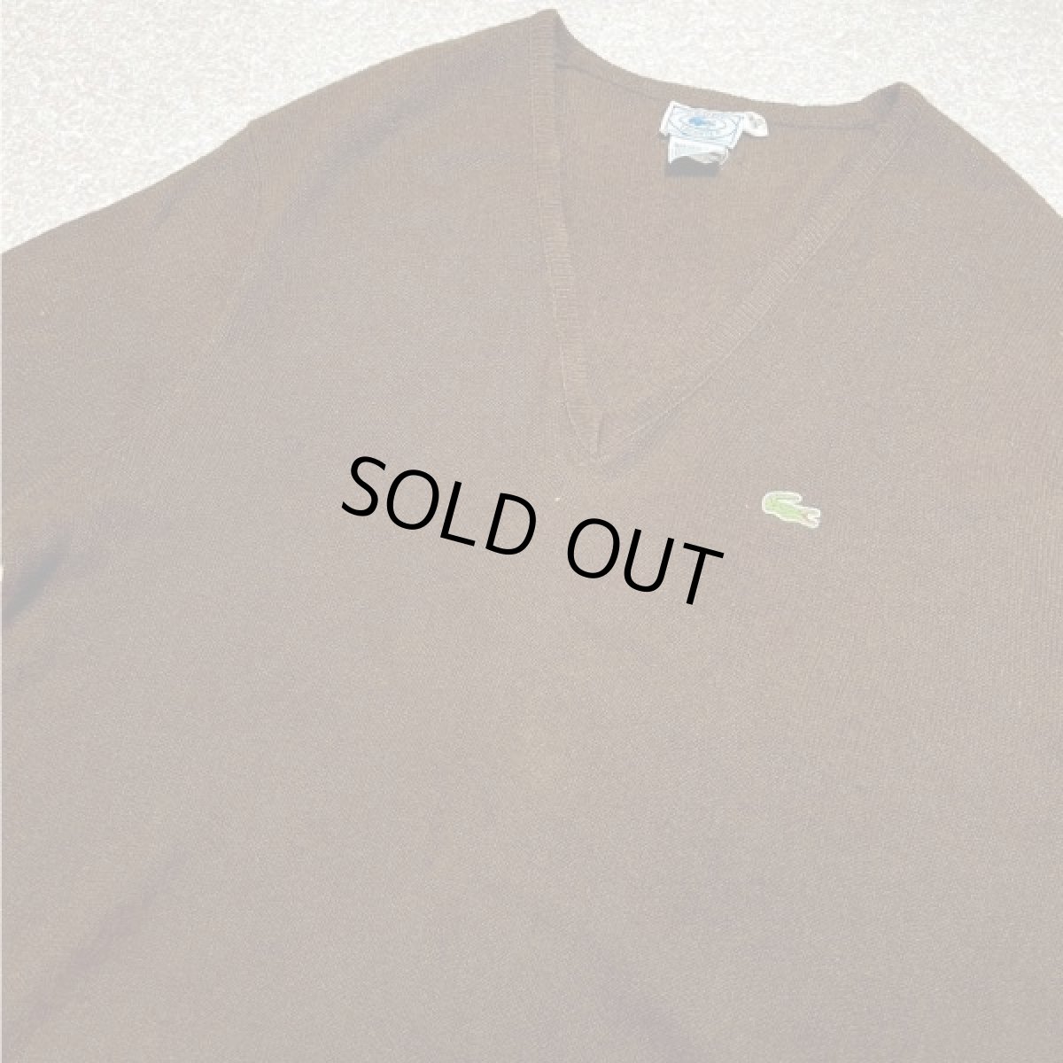 画像15: 「LACOSTE(ラコステ)」IZOD アイゾッド 70s 80s 糸巻きタグ 青ワニ Lサイズ ブラウン アクリルニット セーター (15)
