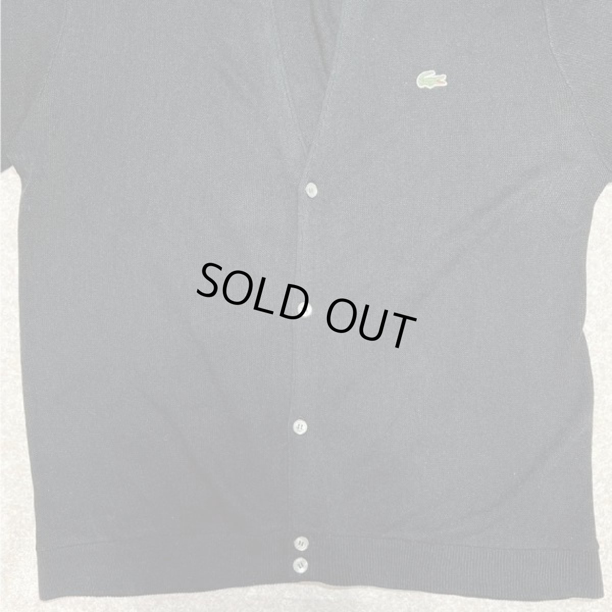 画像5: 「LACOSTE(ラコステ)」IZOD アイゾッド 80s 90s USA製 Lサイズ ブラック アクリルニット カーディガン (5)