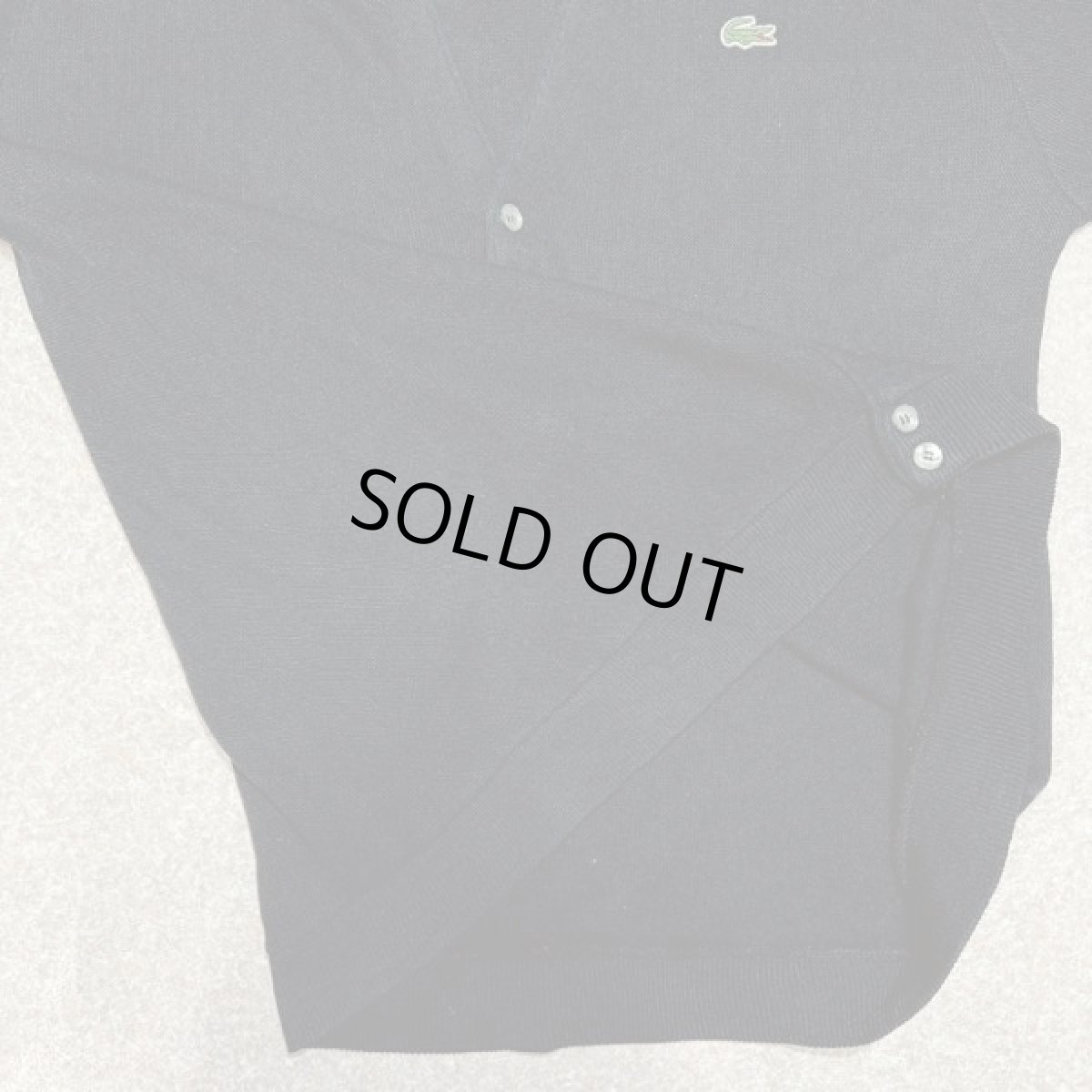 画像9: 「LACOSTE(ラコステ)」IZOD アイゾッド 80s 90s USA製 Lサイズ ブラック アクリルニット カーディガン (9)