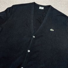 画像19: 「LACOSTE(ラコステ)」IZOD アイゾッド 80s 90s USA製 Lサイズ ブラック アクリルニット カーディガン (19)