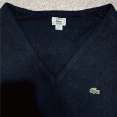 画像3: 「LACOSTE(ラコステ)」IZOD アイゾッド 80s 90s USA製 Lサイズ ネイビー ブラック アクリルニット セーター (3)