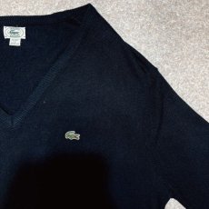 画像4: 「LACOSTE(ラコステ)」IZOD アイゾッド 80s 90s USA製 Lサイズ ネイビー ブラック アクリルニット セーター (4)