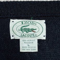 画像7: 「LACOSTE(ラコステ)」IZOD アイゾッド 80s 90s USA製 Lサイズ ネイビー ブラック アクリルニット セーター (7)