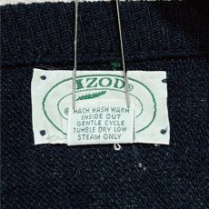 画像8: 「LACOSTE(ラコステ)」IZOD アイゾッド 80s 90s USA製 Lサイズ ネイビー ブラック アクリルニット セーター (8)
