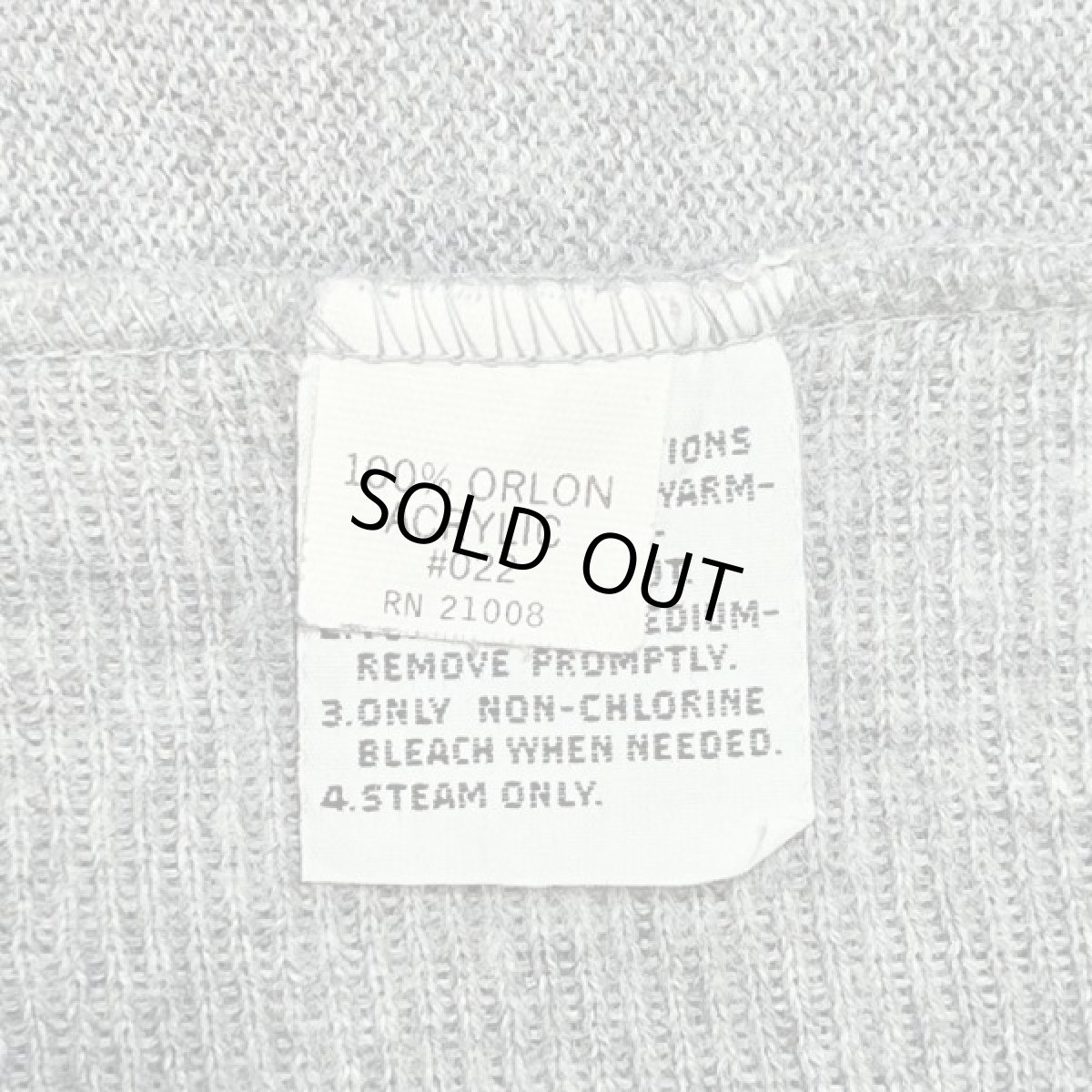 画像11: 「LACOSTE(ラコステ)」IZOD アイゾッド 70s 80s 糸巻きタグ 青ワニ Sサイズ ライトグレー アクリルニット カーディガン (11)