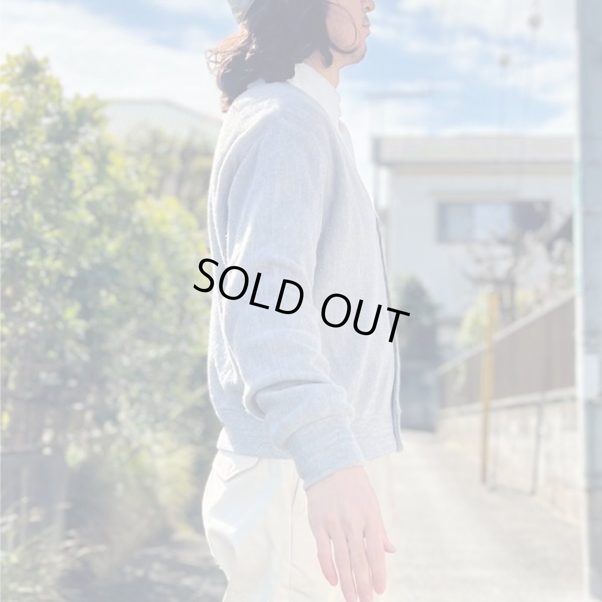 画像23: 「LACOSTE(ラコステ)」IZOD アイゾッド 70s 80s 糸巻きタグ 青ワニ Sサイズ ライトグレー アクリルニット カーディガン (23)