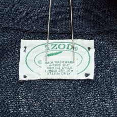 画像9: 「LACOSTE(ラコステ)」IZOD アイゾッド 80s 90s USA製 XLサイズ ネイビー アクリルニット カーディガン (9)