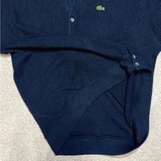 画像10: 「LACOSTE(ラコステ)」IZOD アイゾッド 80s 90s USA製 XLサイズ ネイビー アクリルニット カーディガン (10)