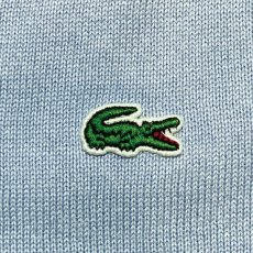 画像6: 「LACOSTE(ラコステ)」90s 4サイズ ライトブルー コットン Vネック ニット セーター (6)