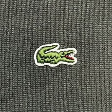 画像7: 「LACOSTE(ラコステ)」90s 4サイズ チャコールグレー コットン ワンポイント ニット カーディガン (7)