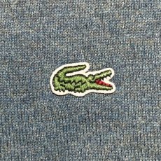 画像6: 「LACOSTE(ラコステ)」90s 5サイズ ブルーグレー コットンカシミア クルーネック ニット セーター (6)