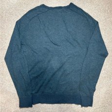 画像10: 「LACOSTE(ラコステ)」90s 5サイズ ブルーグレー コットンカシミア クルーネック ニット セーター (10)
