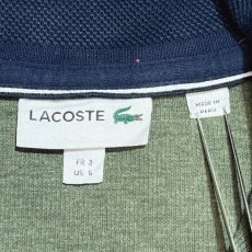 画像9: 「LACOSTE(ラコステ)」00s〜 3サイズ オリーブ コットン ハーフジップ  カットソー (9)