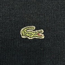 画像6: 「LACOSTE(ラコステ)」90s 6サイズ ネイビー ウール ウールマーク Vネック ニット セーター (6)