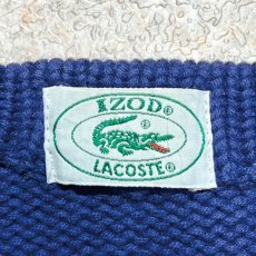 画像7: 「LACOSTE(ラコステ)」IZOD アイゾッド 80s 90s Mサイズ ネイビー コットン ニット セーター (7)