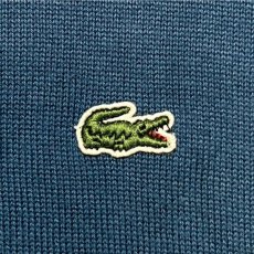 画像6: 「LACOSTE(ラコステ)」90s 5サイズ ネイビーブルー コットン クルーネック ニット セーター (6)