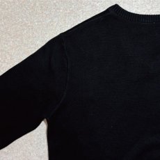 画像12: 「LACOSTE(ラコステ)」90s 5サイズ ブラック コットン Vネック ニット セーター (12)