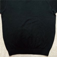 画像15: 「LACOSTE(ラコステ)」90s 5サイズ ブラック コットン Vネック ニット セーター (15)
