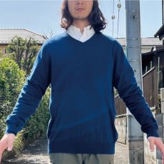 画像18: 「LACOSTE(ラコステ)」IZOD アイゾッド 年代不明 Lサイズ ネイビー ワニ無し コットンアクリルニット セーター (18)