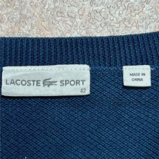 画像8: 「LACOSTE(ラコステ)」SPORT スポーツ 42サイズ ネイビーブルー プレジデンツカップ ゴルフ コットン Vネック ニット セーター (8)