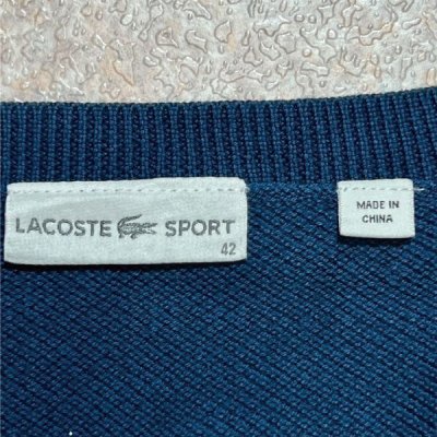 画像2: 「LACOSTE(ラコステ)」SPORT スポーツ 42サイズ ネイビーブルー プレジデンツカップ ゴルフ コットン Vネック ニット セーター