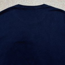 画像12: 「LACOSTE(ラコステ)」90s 4サイズ ネイビー 超濃紺 コットン クルーネック ニット セーター (12)