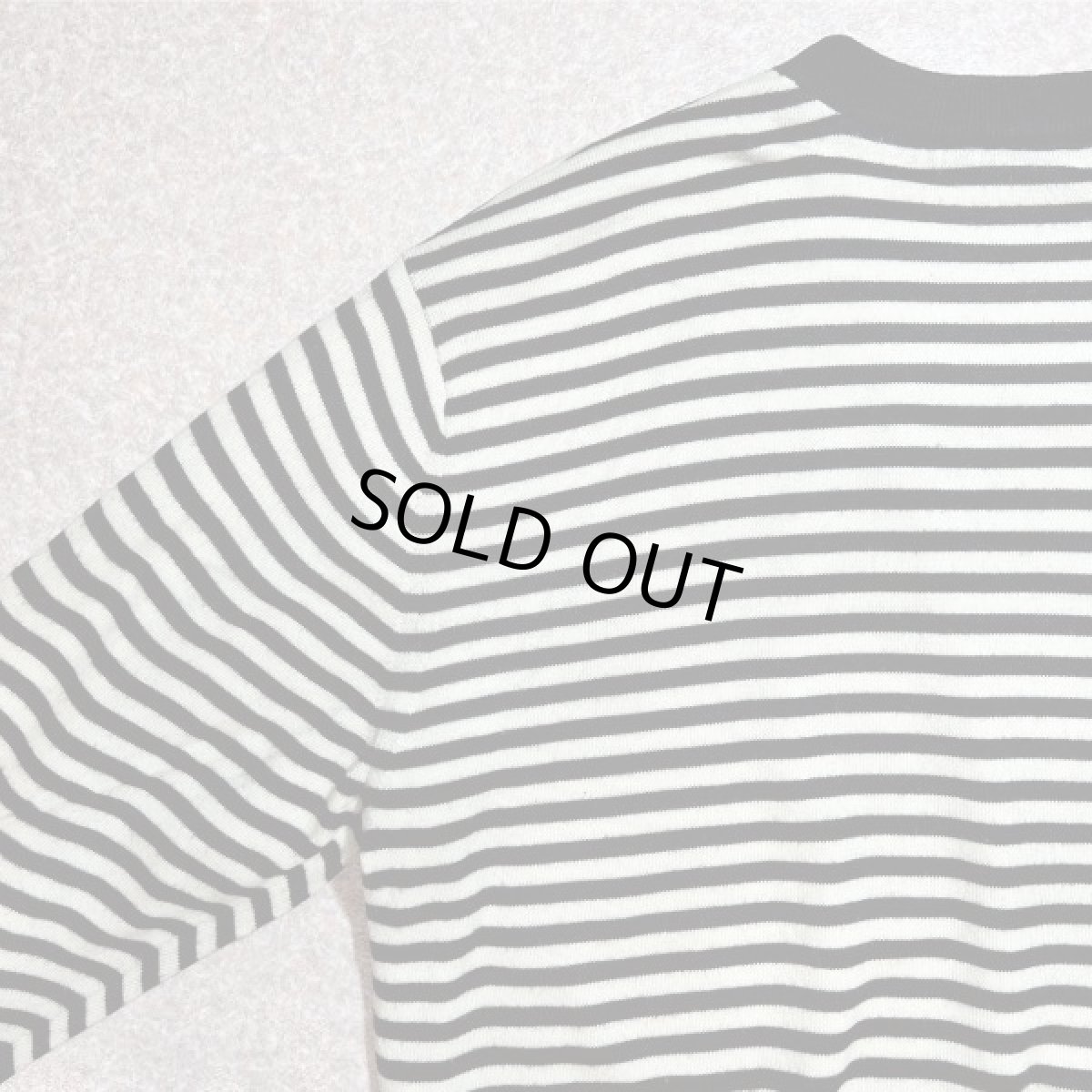 画像12: 「LACOSTE(ラコステ)」SPORT スポーツ 90s 7サイズ ボーダー ウールアクリル 裏地付き クルーネック ヤッケ ニット セーター (12)