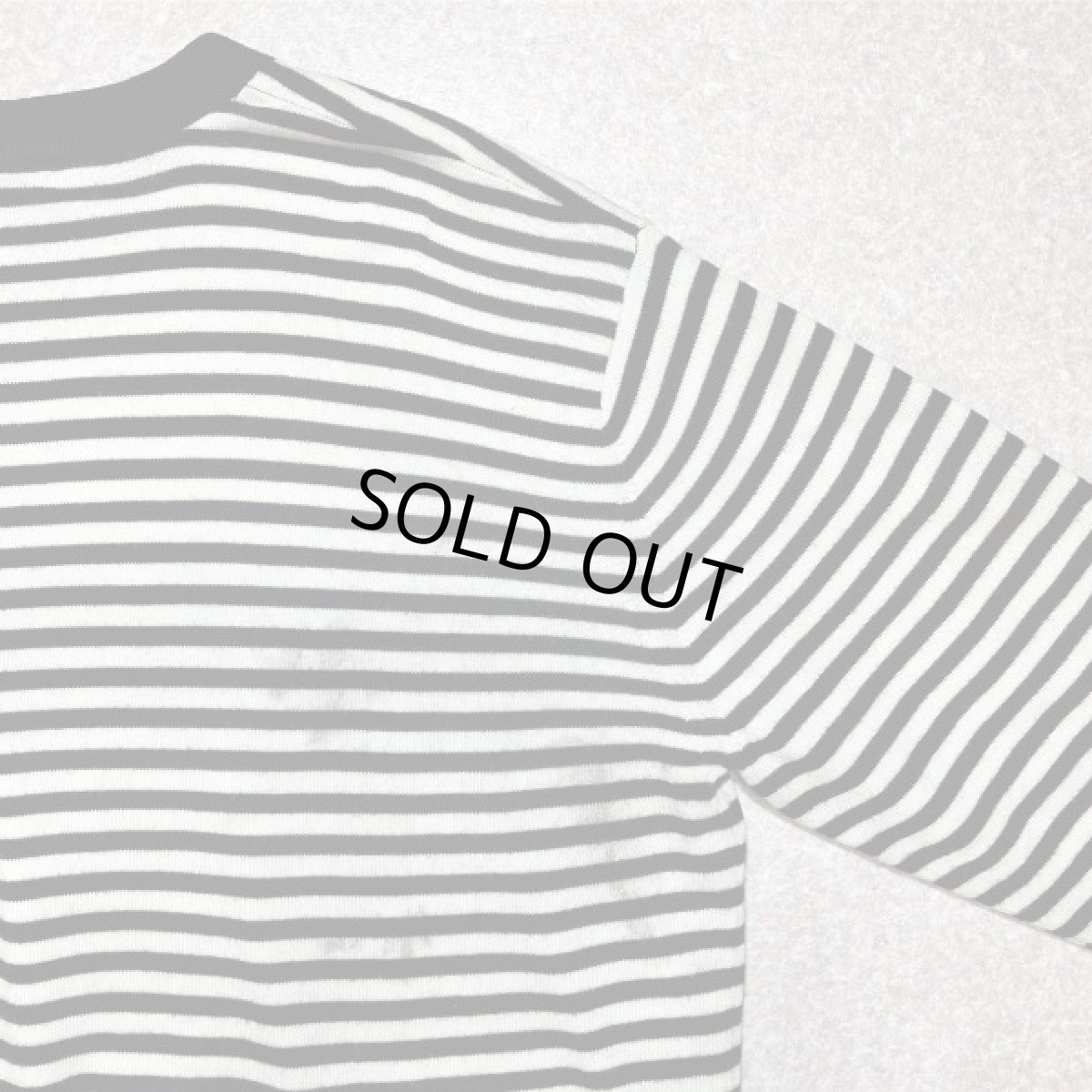 画像14: 「LACOSTE(ラコステ)」SPORT スポーツ 90s 7サイズ ボーダー ウールアクリル 裏地付き クルーネック ヤッケ ニット セーター (14)