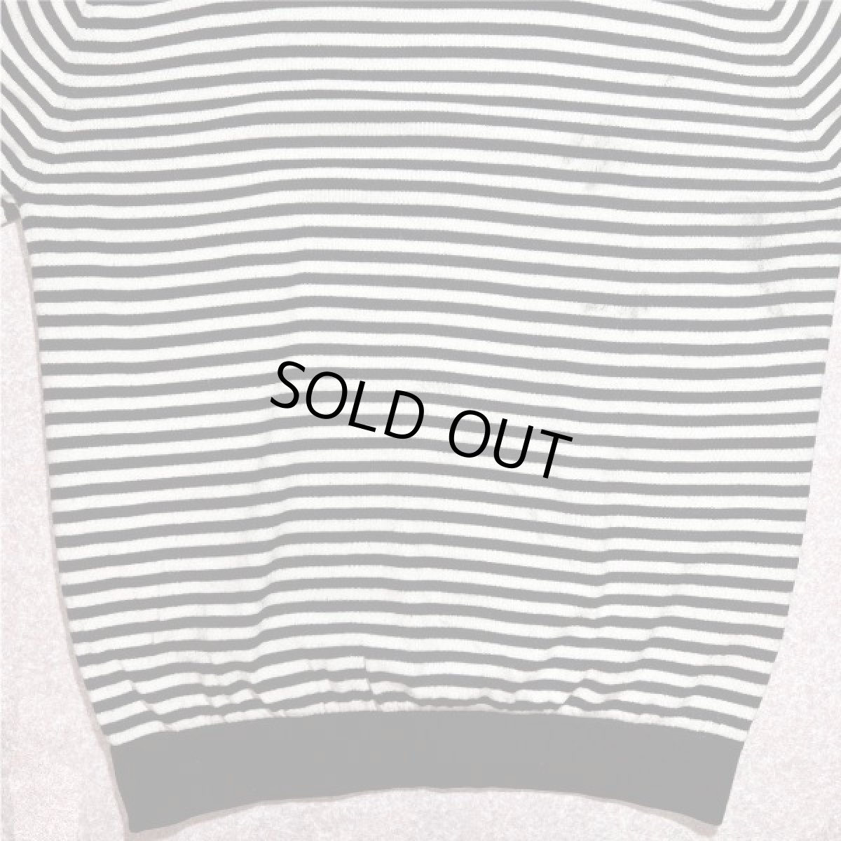 画像15: 「LACOSTE(ラコステ)」SPORT スポーツ 90s 7サイズ ボーダー ウールアクリル 裏地付き クルーネック ヤッケ ニット セーター (15)