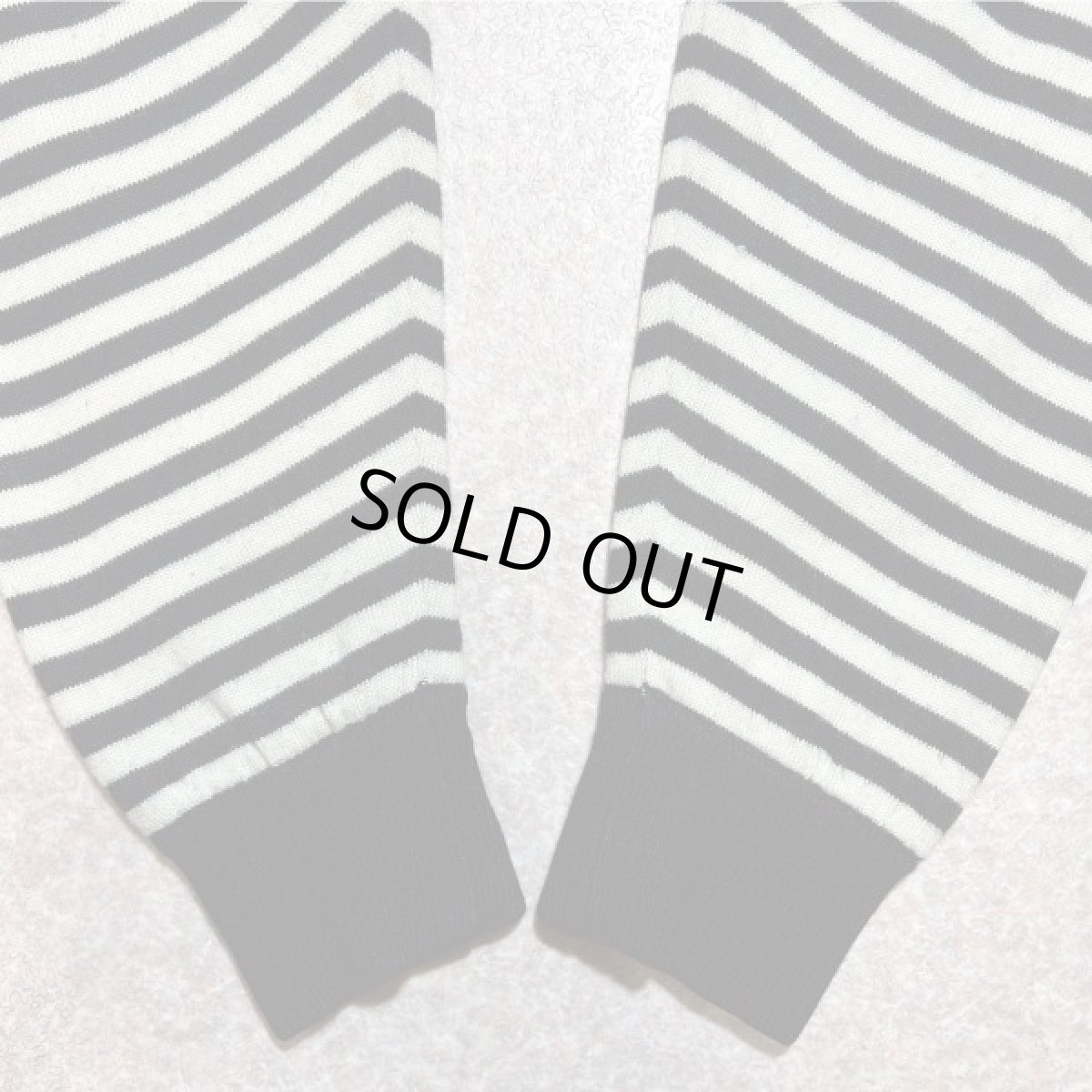 画像17: 「LACOSTE(ラコステ)」SPORT スポーツ 90s 7サイズ ボーダー ウールアクリル 裏地付き クルーネック ヤッケ ニット セーター (17)