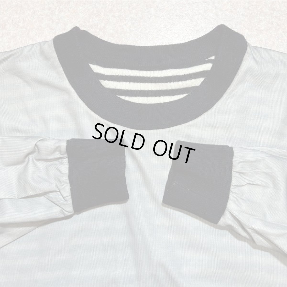 画像19: 「LACOSTE(ラコステ)」SPORT スポーツ 90s 7サイズ ボーダー ウールアクリル 裏地付き クルーネック ヤッケ ニット セーター (19)