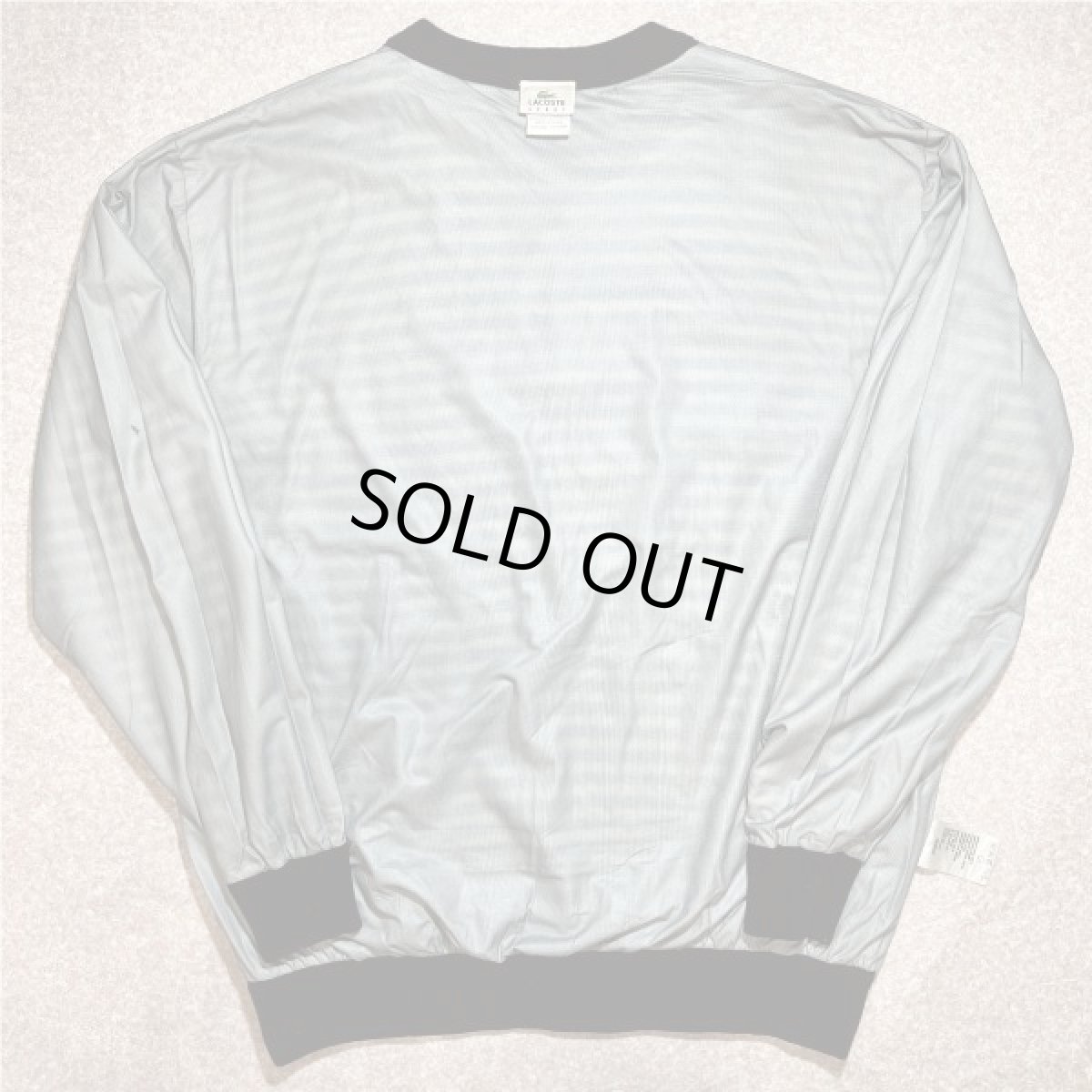 画像20: 「LACOSTE(ラコステ)」SPORT スポーツ 90s 7サイズ ボーダー ウールアクリル 裏地付き クルーネック ヤッケ ニット セーター (20)