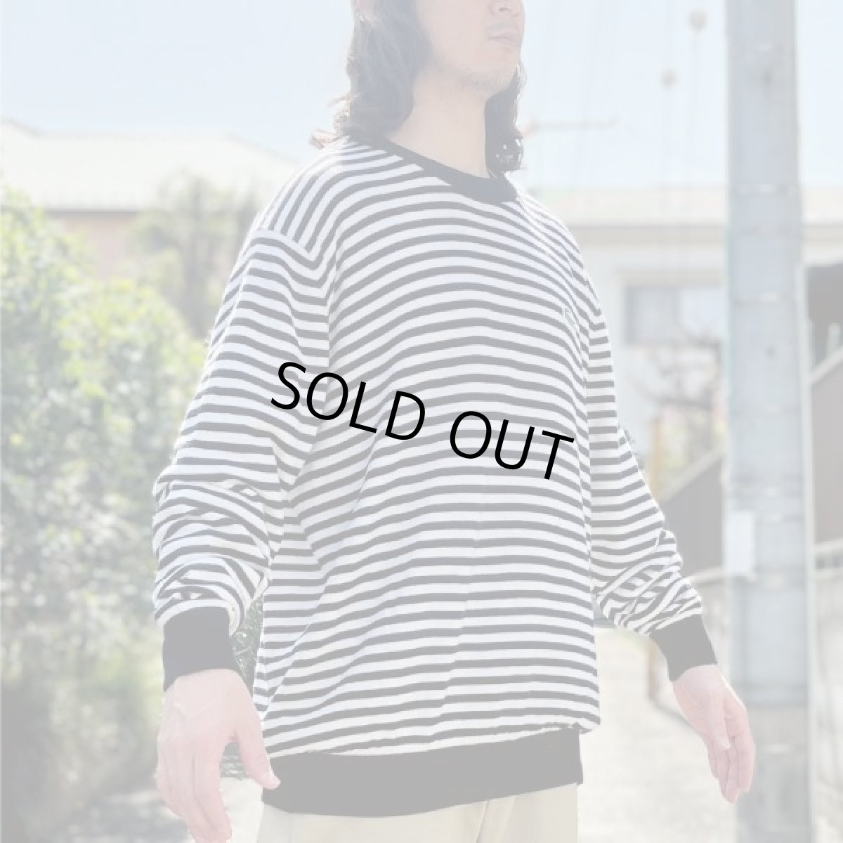 画像23: 「LACOSTE(ラコステ)」SPORT スポーツ 90s 7サイズ ボーダー ウールアクリル 裏地付き クルーネック ヤッケ ニット セーター (23)