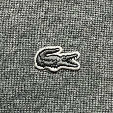 画像7: 「LACOSTE(ラコステ)」00s〜 3サイズ ライトグレー コットン フード パーカー ニット セーター (7)