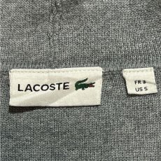 画像8: 「LACOSTE(ラコステ)」00s〜 3サイズ ライトグレー コットン フード パーカー ニット セーター (8)
