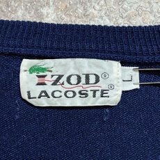 画像7: 「LACOSTE(ラコステ)」IZOD アイゾッド 70s 糸巻きタグ Lサイズ ネイビー ニット セーター (7)