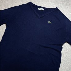 画像16: 「LACOSTE(ラコステ)」IZOD アイゾッド 70s 糸巻きタグ Lサイズ ネイビー ニット セーター (16)