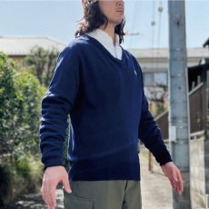 画像18: 「LACOSTE(ラコステ)」IZOD アイゾッド 70s 糸巻きタグ Lサイズ ネイビー ニット セーター (18)