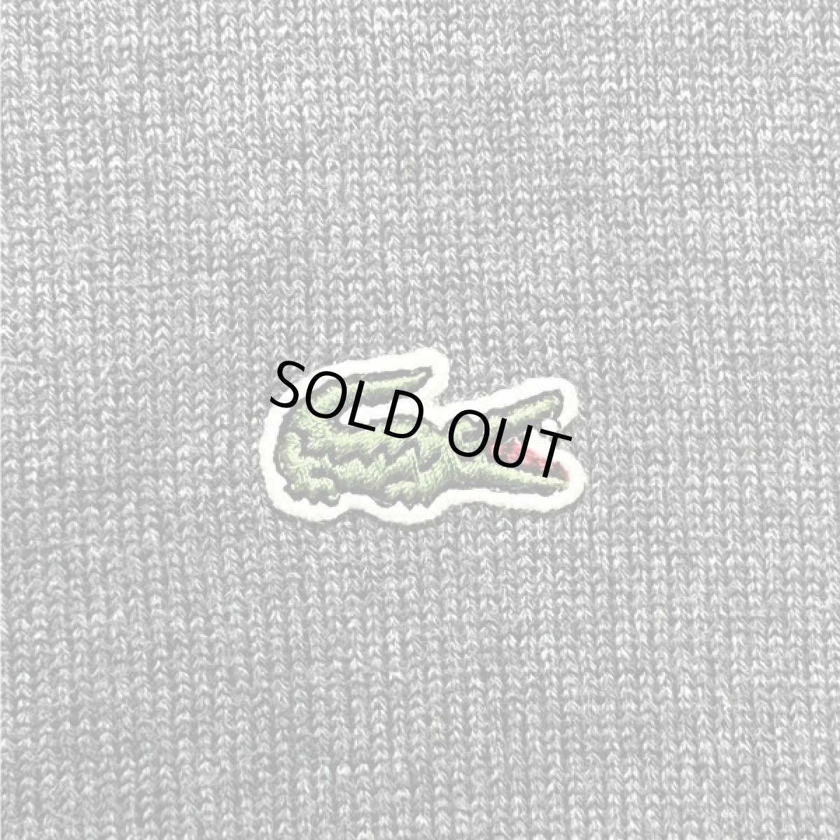 画像6: 「LACOSTE(ラコステ)」90s 7サイズ チャコールグレー コットン Vネック ニット セーター (6)