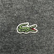 画像6: 「LACOSTE(ラコステ)」90s 7サイズ チャコールグレー コットン Vネック ニット セーター (6)