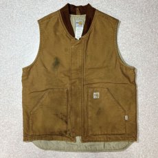 画像1: 「Carhartt FR(カーハート エフアール)」FRライン ジップ ダック生地 中綿キルティング ベスト (1)