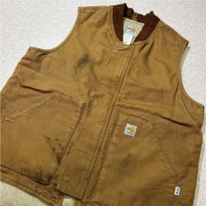 画像15: 「Carhartt FR(カーハート エフアール)」FRライン ジップ ダック生地 中綿キルティング ベスト (15)