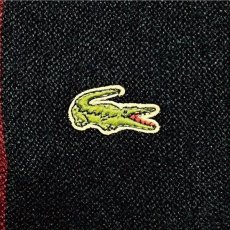 画像4: 「LACOSTE(ラコステ)」IZOD アイゾッド 80s 90s USA製 Mサイズ ネイビーストライプ アクリルニット ベスト (4)