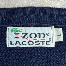 画像7: 「LACOSTE(ラコステ)」IZOD アイゾッド 70s 糸巻きタグ Lサイズ ネイビー アクリルニット セーター (7)