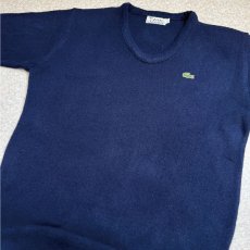 画像15: 「LACOSTE(ラコステ)」IZOD アイゾッド 70s 糸巻きタグ Lサイズ ネイビー アクリルニット セーター (15)