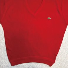 画像5: 「LACOSTE(ラコステ)」IZOD アイゾッド 80s 90s USA製 Mサイズ レッド アクリルニット セーター (5)