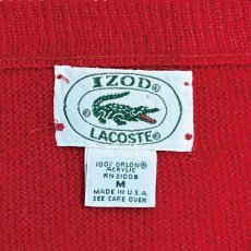画像7: 「LACOSTE(ラコステ)」IZOD アイゾッド 80s 90s USA製 Mサイズ レッド アクリルニット セーター (7)