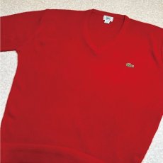 画像15: 「LACOSTE(ラコステ)」IZOD アイゾッド 80s 90s USA製 Mサイズ レッド アクリルニット セーター (15)