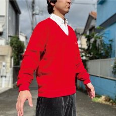 画像17: 「LACOSTE(ラコステ)」IZOD アイゾッド 80s 90s USA製 Mサイズ レッド アクリルニット セーター (17)