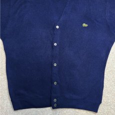 画像5: 「LACOSTE(ラコステ)」IZOD OF LONDON アイゾッド オブ ロンドン 60s 初期 糸巻きタグ Lサイズ ネイビー アクリルニット カーディガン (5)